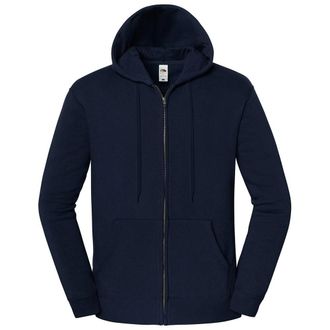 Fruit Of The Loom Fruit of the Loom Unisex Volwassen Iconic Premium Volle Rits Hoodie (Diep Navy)