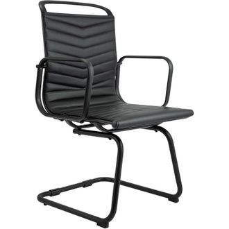 Clp Silla Cantilever Tomkin De Cuero Sint&eacute;tico Negro