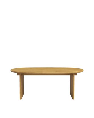 Hannun Mesa de centro de madera de abeto en color marr&oacute;n claro 102 cm