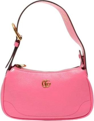 Gucci Pre-owned Mini Bags, female, Pink, Size: ONE SIZE Pre-owned GG Marmont Shoulder Bag