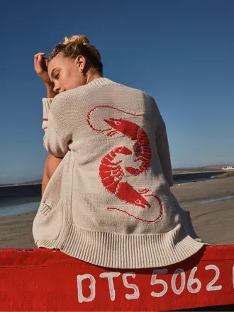 Fat Face FatFace Ivory Shrimp Cardigan