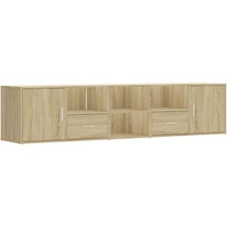 vidaXL Corner Cabinet Sonoma Oak 200x40x45 cm Engineered Wood Vidaxl