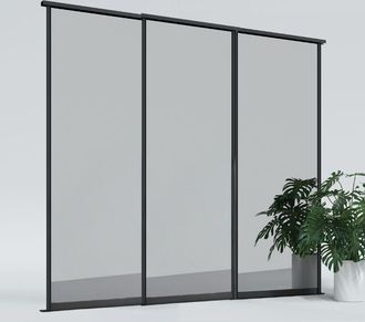 OEM Puertas Correderas Para Armario De 265 X 260 Cm, 3 Espejos
