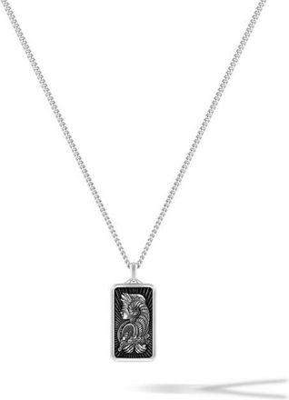 Vincero Mens Lady Luck Pendant Necklace in Sliver at Nordstrom, Size 21