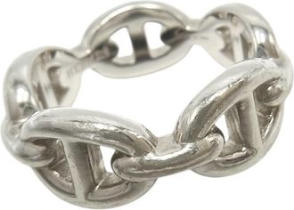 Herm&egrave;s Silver 925 Band Ring (Pre-Owned)