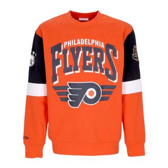 Mitchell & Ness Sweatshirts, male, Multicolor, Size: S NHL All Over Crew Sweatshirt