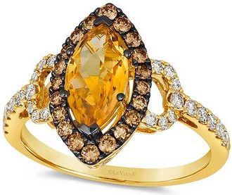 Le Vian 14K 1.06 Ct. Tw. Diamond & Citrine Eternity Ring