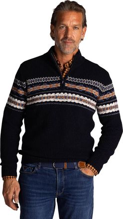 N-Z-A- NEW ZEALAND AUCKLAND Trui New Zealand navy geprint normale fit