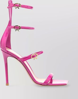 Gianvito Rossi ribbon uptown patent high heel sandals