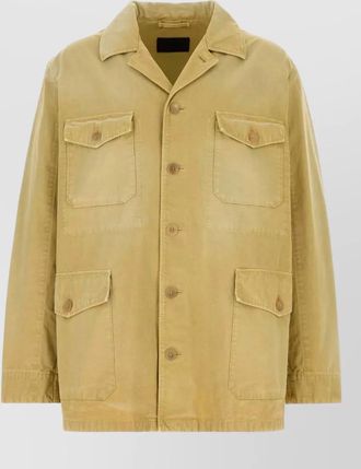 Prada cotton jacket collared design four pockets