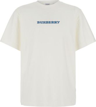 Burberry White Crew Neck T-Shirt