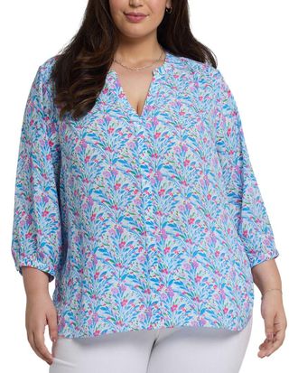 NYDJ Nydj Plus Pintuck Blouse