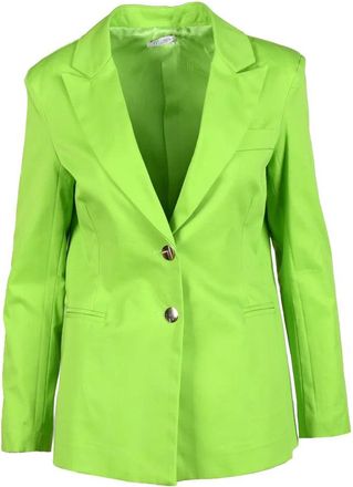 Motel Apple Green Tailored Stretch Cotton Jacket