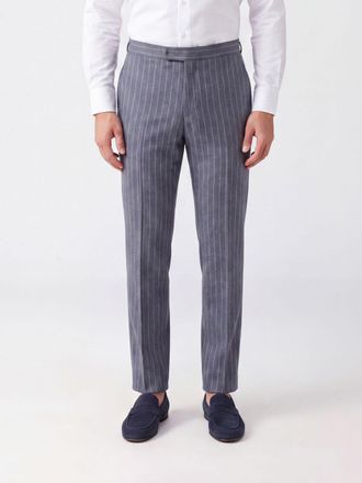 Tom Ford Pinstriped Wool Tailored Slim Fit Trousers