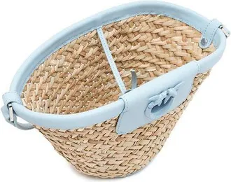 Pinko Womens Beach Bag Nude-Light Blue Cowhide - Other Nude/light