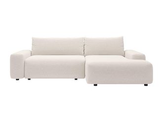 VENTE-UNIQUE.COM Sof&aacute; rinconera tela crema