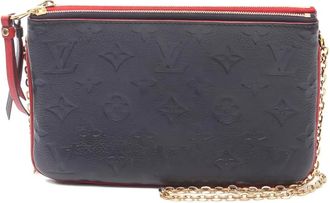 Louis Vuitton Borsa a spalla Pochette Double Zip - Blu