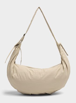 Le 31 Mens Large half-moon crisp fabric shoulder bag Imported from Seoul