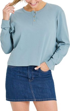 Life is good Long Sleeve Boxy Crusher T-Shirt