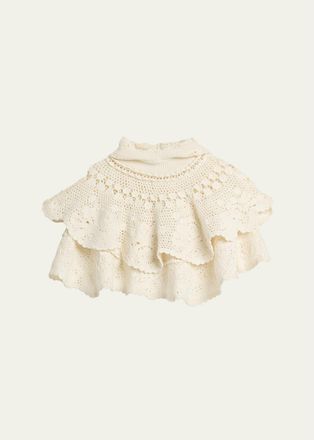 Sea New York Wright Knit Crochet Capelet