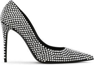 Dolce & Gabbana Zilveren Hakken D&eacute;collet&eacute; met Strass Versieringen - Dames - Pumps - Grijs - 37 EU - Satijn - Schoenen