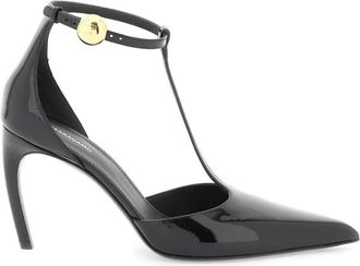 Ferragamo T-Strap Pumps - Dames - Pumps - Zwart - 40 1/2 EU - Leer - Schoenen