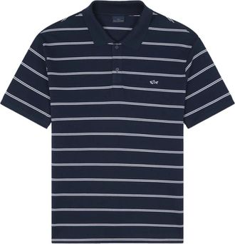 Paul & Shark Tops, Heren, Blauw, S, Katoen, Piqué Katoenen Polo Shirt