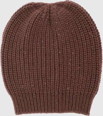 Brunello Cucinelli Berretto beanie in cashmere e seta con paillettes