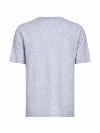 Brunello Cucinelli Mens Crewneck T-Shirt Solomeo Crest Grey Cotton T-Shirts And Polos