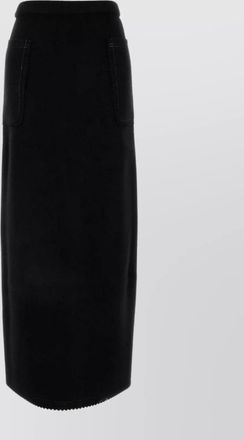 Max Mara wool blend galosce skirt