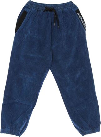 Mauna Kea Lange fluwelen broek - Heren - Sweatpants - Blauw - S - Katoen - Broeken