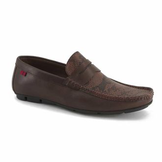 Andrea Mens Leather Loafer In Dark Brown