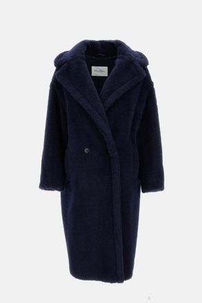 Max Mara Navy Blue Double-breasted Coat