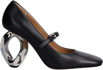 J.W.Anderson Chain Hakken Pumps - Dames - Pumps - Zwart - 40 EU - Leer - Schoenen