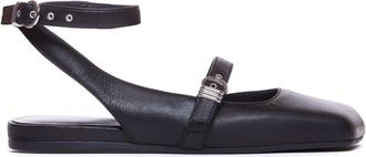 Vic Matié leather ballerina shoes - Black