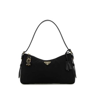 Prada Black Nylon Large Aimee Shoulder Bag