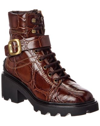 Tod's TodS Embossed Leather Boot