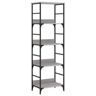 vidaXL Estanter&iacute;a De Madera De Ingenier&iacute;a Gris Sonoma 50x33x153 Cm Vidaxl