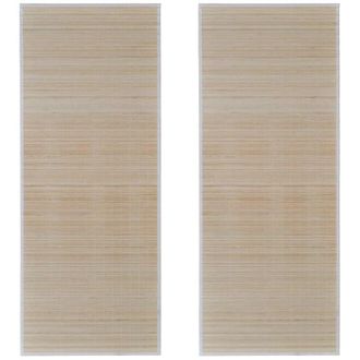 vidaXL Vidaxl - Alfombras rectangulares de bamb&uacute; natural 2 unidades 120x180 cm