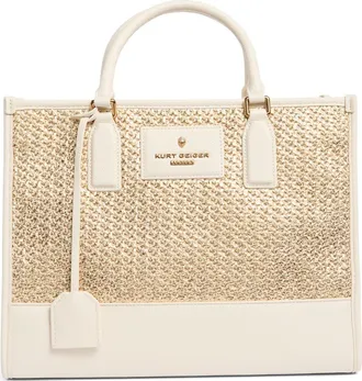 Kurt Geiger Chiswick Raffia Tote in Open Yellow at Nordstrom Rack