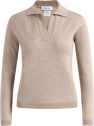 Gran Sasso Polo - Dames - V-hals truien - Beige - M - Truien & Vesten