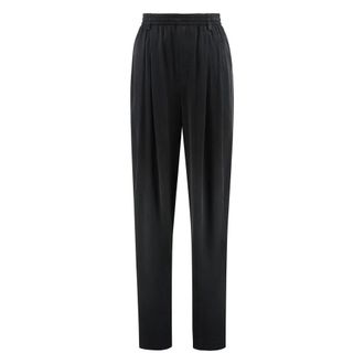 Alexander Wang Tapered Trousers, female, Black, S, Turned Down Elastic Waistband Trousers