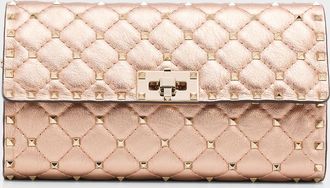 Valentino Garavani Rockstud Spike Metallic Calfskin Shoulder Bag