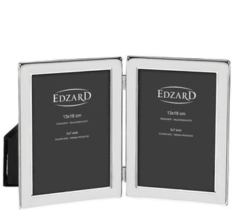 Edzard Hochwertiger Doppel-Bilderrahmen Salerno Fotoformat 13 x 18 cm, edel versilbert & anlaufgesch&uuml;tzt