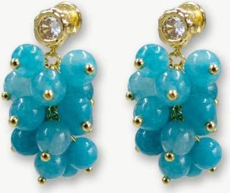 Classicharms Gia Amazonite Cascade Cluster Drop Earrings in Blue at Nordstrom
