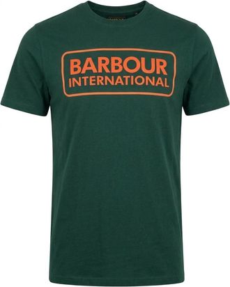 Barbour T-Shirt International Essential con Logo Grande - - Tops - Uomo - Verde - L