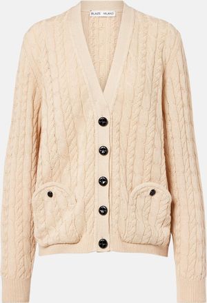 Blaz&eacute; Milano Blaz&eacute; Milano Ket cable-knit cotton cardigan