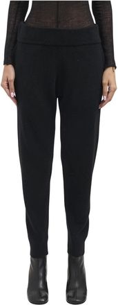 Entire studios Entire Studios - Slim Knit Lounge Pant - Dames - Broeken - Zwart - Maat: M/L Wol