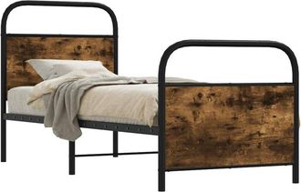 vidaXL Giroletto senza Materasso Rovere Fumo 80x200 cm in Truciolato - Vidaxl