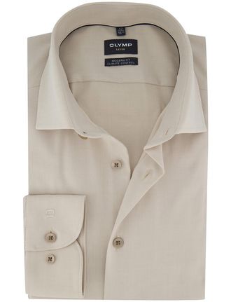 Olymp Zakelijk overhemd Olymp Luxor 24/7 modern fit beige